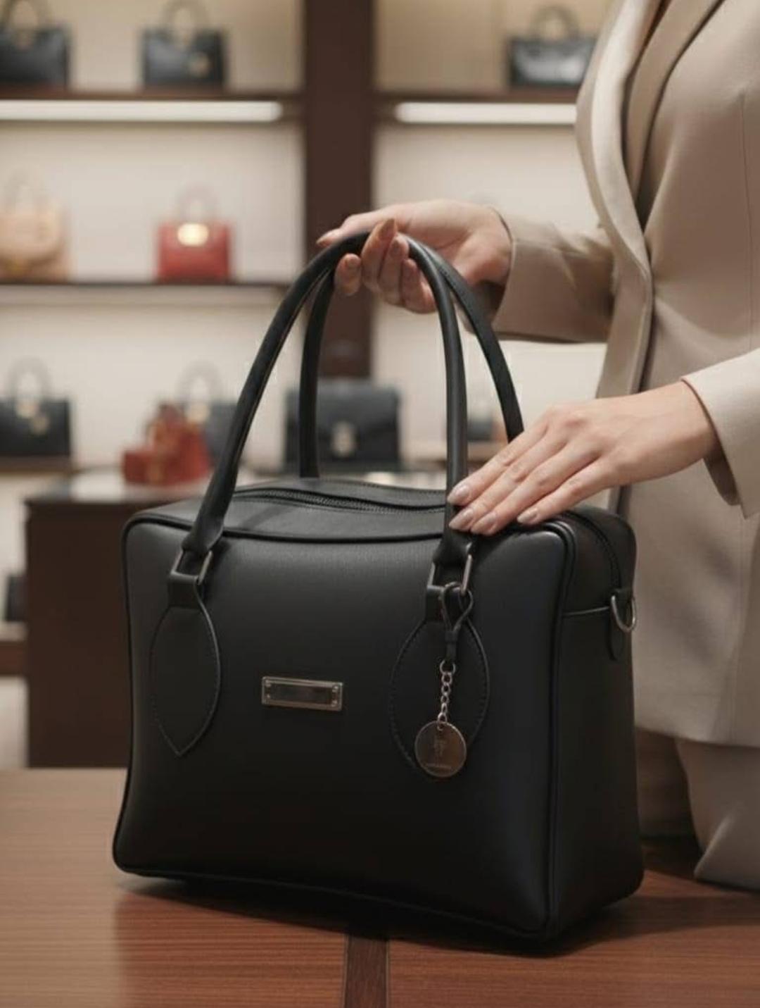 Rexin Material hand bag (Dual zip hand bag)