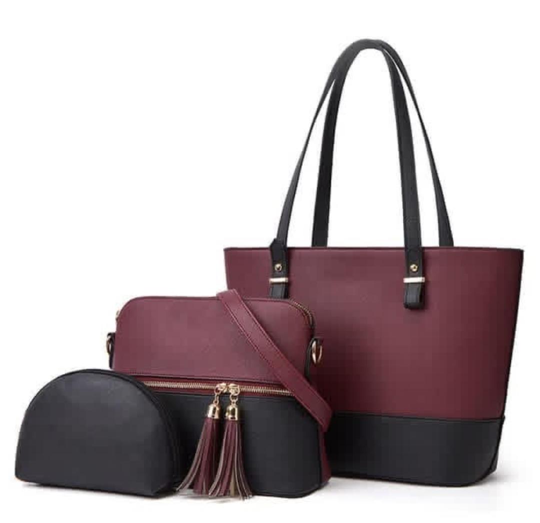Rexin Material hand bag Grace (3 pcs hand bag)
