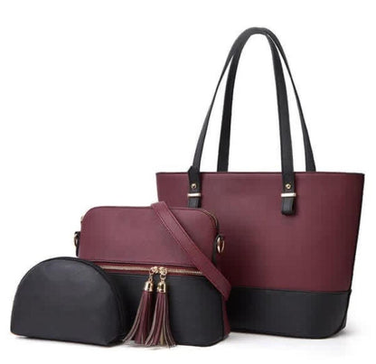 Rexin Material hand bag Grace (3 pcs hand bag)
