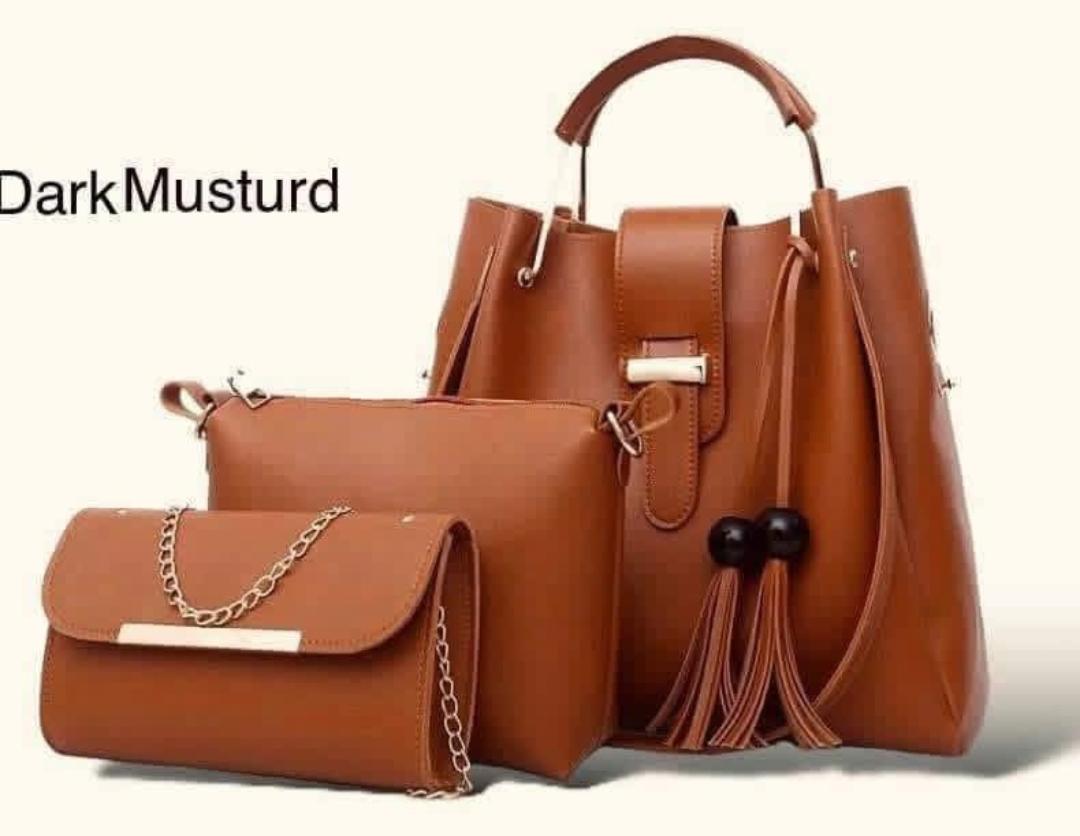 Rexin Material hand bag (Alexa 3 pcs set hand bag)