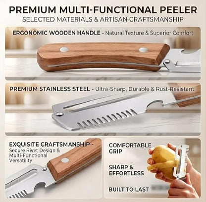 3 in 1 Multi-Function Peeler Knife for Fruits & Vegetables